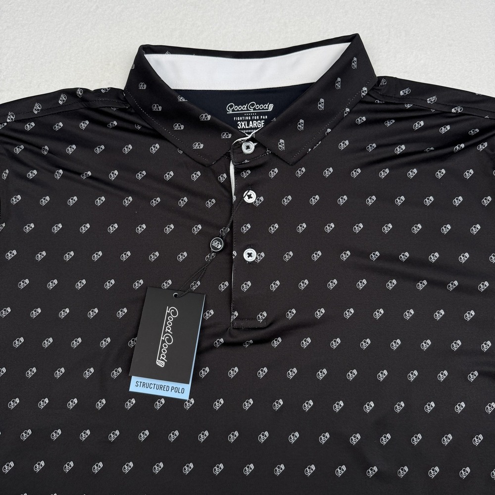 Good Good Polo Shirt Mens 3XL Black Elite Logo Golf Performance Stretch Tech